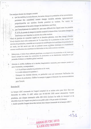 Annales CYCLE EXPERTISE COMPTABLE ISCAE-/ 2004 2015