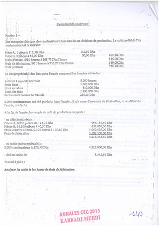Annales CYCLE EXPERTISE COMPTABLE ISCAE-/ 2004 2015