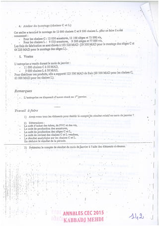 Annales CYCLE EXPERTISE COMPTABLE ISCAE-/ 2004 2015