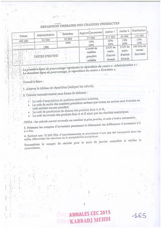 Annales CYCLE EXPERTISE COMPTABLE ISCAE-/ 2004 2015