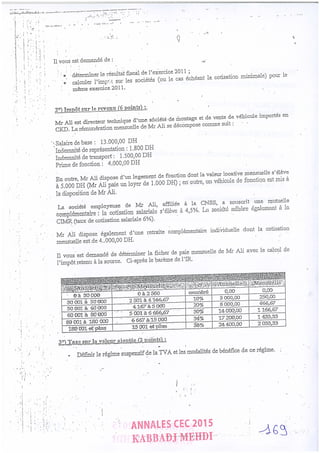Annales CYCLE EXPERTISE COMPTABLE ISCAE-/ 2004 2015