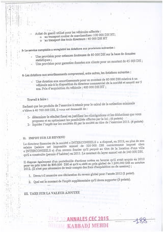 Annales CYCLE EXPERTISE COMPTABLE ISCAE-/ 2004 2015