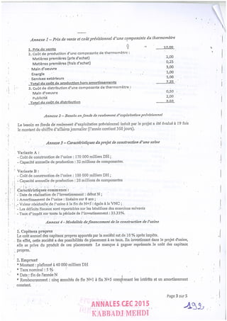 Annales CYCLE EXPERTISE COMPTABLE ISCAE-/ 2004 2015