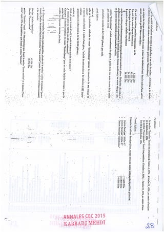 Annales CYCLE EXPERTISE COMPTABLE ISCAE-/ 2004 2015