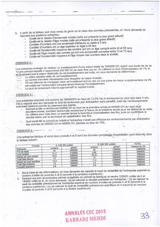 Annales CYCLE EXPERTISE COMPTABLE ISCAE-/ 2004 2015