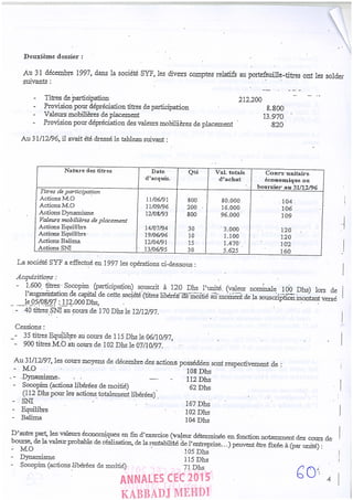 Annales CYCLE EXPERTISE COMPTABLE ISCAE-/ 2004 2015