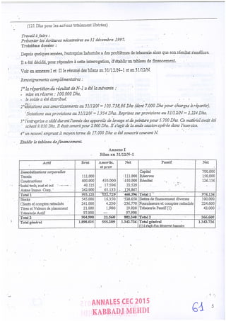 Annales CYCLE EXPERTISE COMPTABLE ISCAE-/ 2004 2015