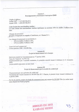 Annales CYCLE EXPERTISE COMPTABLE ISCAE-/ 2004 2015