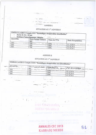 Annales CYCLE EXPERTISE COMPTABLE ISCAE-/ 2004 2015