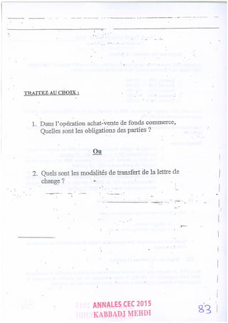 Annales CYCLE EXPERTISE COMPTABLE ISCAE-/ 2004 2015