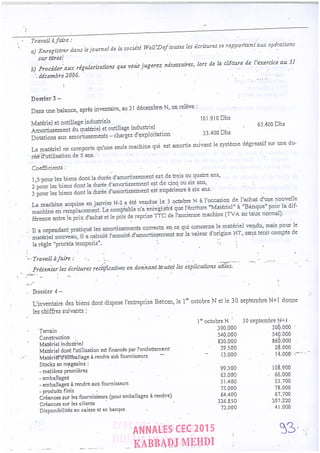 Annales CYCLE EXPERTISE COMPTABLE ISCAE-/ 2004 2015