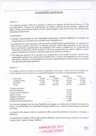 Annales CYCLE EXPERTISE COMPTABLE ISCAE-/ 2004 2015