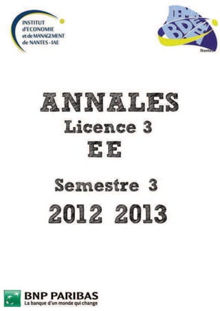 Annales Licence 3 EE