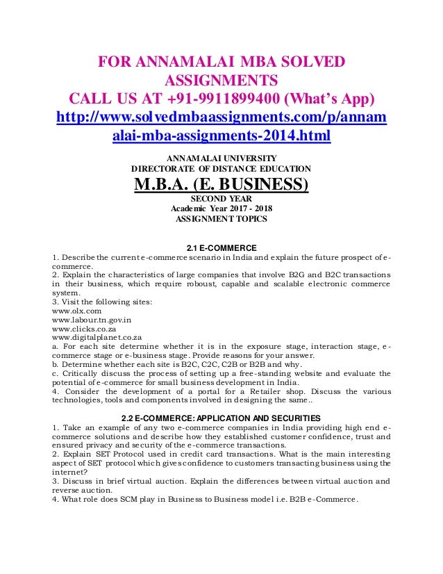Ksou mba assignments 2014