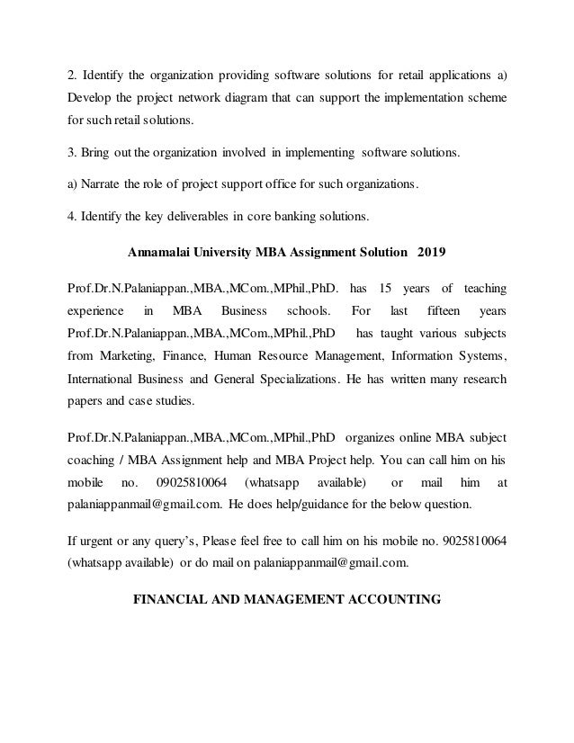 Annamalai university mba assignment 2018 08 image