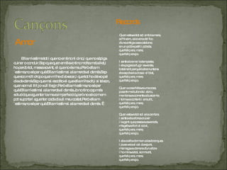 Ella m´estima tot i que no en tinc ni cinc,i que no sàpiga cuinar o conduir.Sap que quan em llevo tinc molta mala llet,i ho perdo tot, massa sovint, el que no és meu.Però ella m´estima,no sé per què.Ella m´estimai a la merda el demés.Sap que soc molt dropo quan m´he d´aixecar,i que tot ho deixo pel dia de demà.Sap que mai escolto el que ella m´ha dit,i si té son, quan som al llit jo vull llegir.Però ella m´estima,no sé per què.Ella m´estimai a la merda el demés.Jo no tinc cap més solucióque aguantar la meva imperfecció,però no sé com em pot suportari aguantar cada dia al meu costat.Però ella m´estima,no sé per què.Ella m´estimai a la merda el demés.     Quan estava tot sol amb la mare,  a l'hivern, a la vora del foc  d'una antiga casa catalana,  en un poble petit i polsós,  que feliç era, mare,  que feliç era jo.  I sentia bramar la tempesta,  i els pagesos fugir esverats,  botzinant perquè la tramuntana  els espolsa la closa i el blat,  que feliç era, mare,  que feliç era jo.  Quan a casa faltava una cosa,  posant-me bufanda i abric,  me n'anava corrents a buscar-la  i tornava content i arraulit,  que feliç era, mare,  que feliç era jo.  Quan estava tot sol a la cambra  i sentia els arbres cruixir  i la gent que passava esverada,  m'agafava fort al coixí,  que feliç era, mare,  que feliç era jo.  I els ocells dormien a les branques  i ja es veia el cel clarejant,  m'amagava darrera d'un arbre  i ho mirava tot, somniant,  que feliç era, mare,  que feliç era jo.  Amor Records 