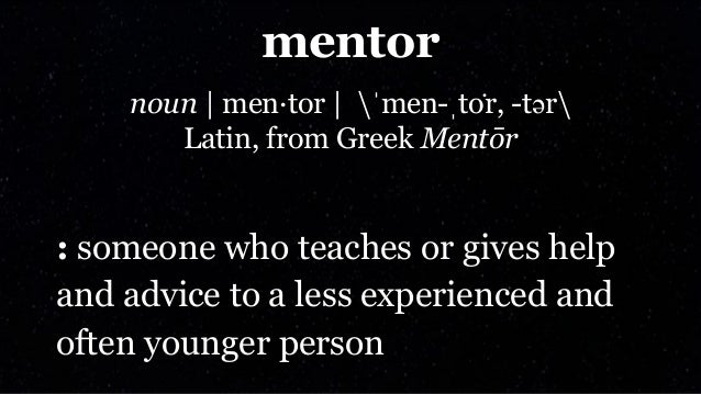 Be(come) a Mentor! Help Succeed! Ossowski