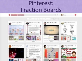 Pinterest:
Fraction Boards
 