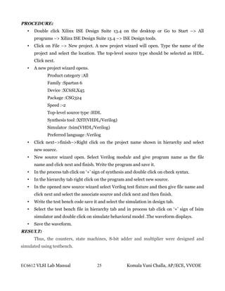 VLSI lab manual | PDF