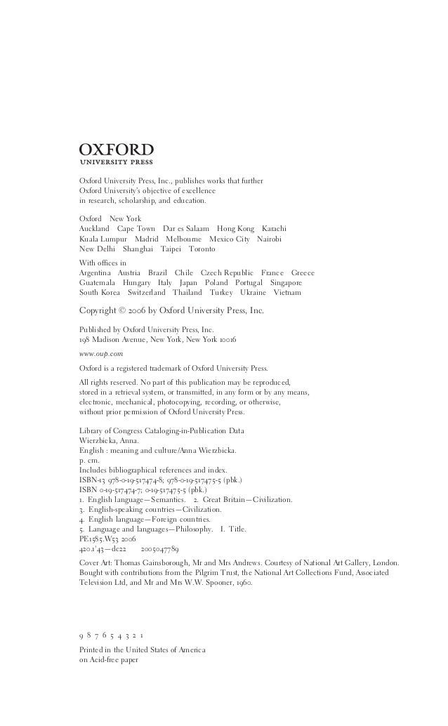 anna wierzbicka english meaning and culture paper works meaning