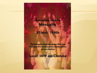 Anúncio da semana   14 de abril