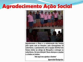 Agradecimento Ação Social
 