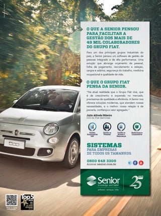 Anúncio Grupo Fiat para as revistas TAM, Melhor, Você SA, Profissional &   Negócios e Mercado Brasil de outubro