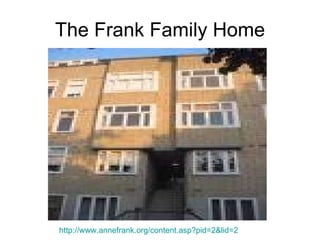 The Frank Family Home http:// www.annefrank.org/content.asp?pid =2&lid=2 