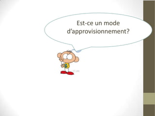Est-ce un mode
d’approvisionnement?
 