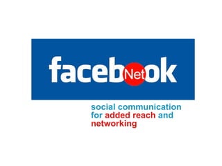 social communication
for added reach and
networking
 