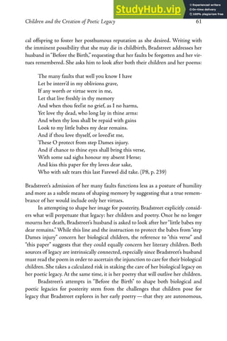 Anne Bradstreet S Quot Dear Remains Quot Children And The Creation Of ...