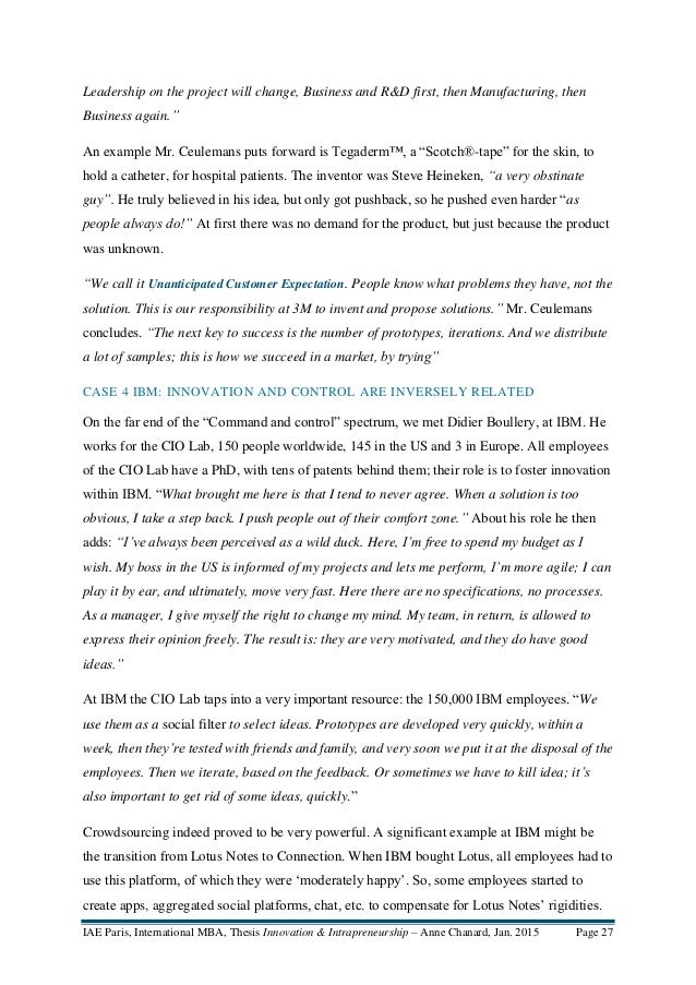 mba thesis chanard mba thesis on innovation and intrapreneurship mba thesis chanard mba thesis on innovation and intrapreneurship