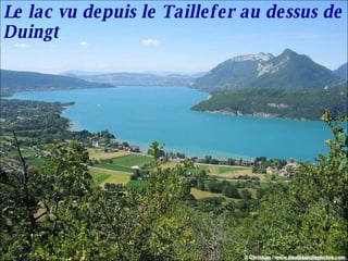 Le lac vu depuis le Taillefer au dessus de Duingt 