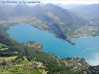 Lac d'Annecy vu d'un parapente 