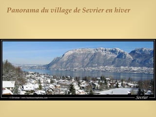 Panorama du village de Sevrier en hiver 