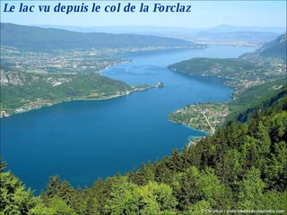 Le lac vu depuis le col de la Forclaz 