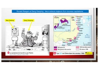 Ronald Reagan et Deng Xiaoping : deux acteurs majeurs d'un nouveau capitalisme.
Mao Zedong Deng Xiaoping
 