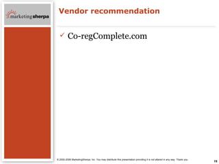Vendor recommendation <ul><li>Co-regComplete.com </li></ul>