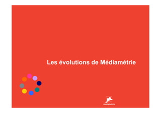Les évolutions de Médiamétrie
 