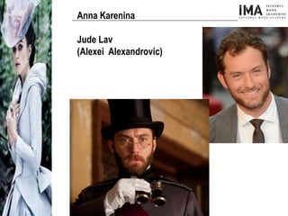 Yeni Nesil Tasarımcılar
Sosyal Medyayı Aktif Kullanan
Firmalar
Anna Karenina
Jude Lav
(Alexei Alexandrovic)
 
