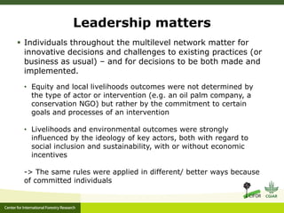 A multilevel governance perspective on REDD+