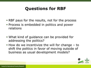 A multilevel governance perspective on REDD+