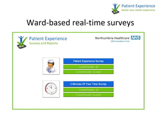 Ward-based real-time surveys 