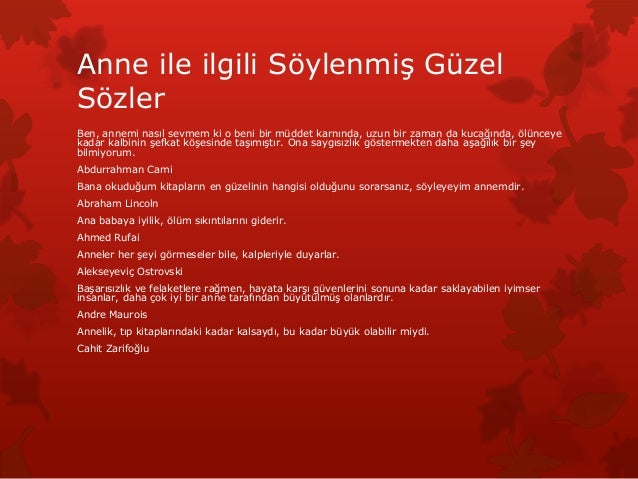 Anneyle Ilgili Guzel Sozler Youtube