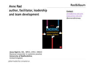 Anne Rød - Systemcoaching og intelligente team | PDF