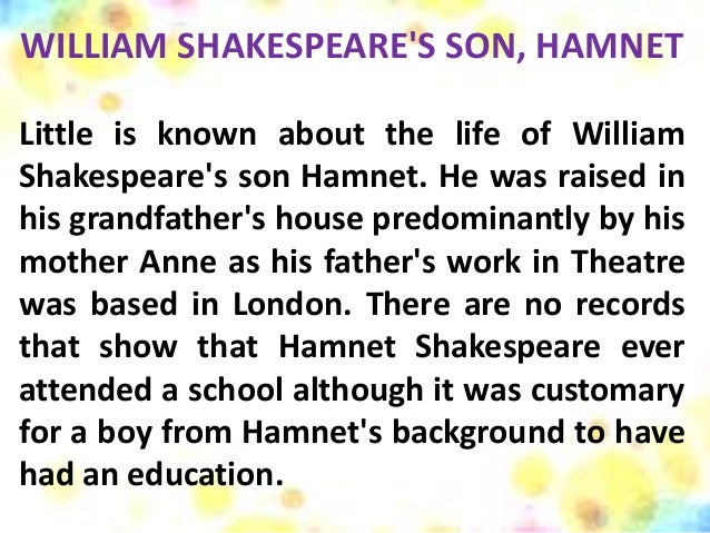 william shakespeare interests