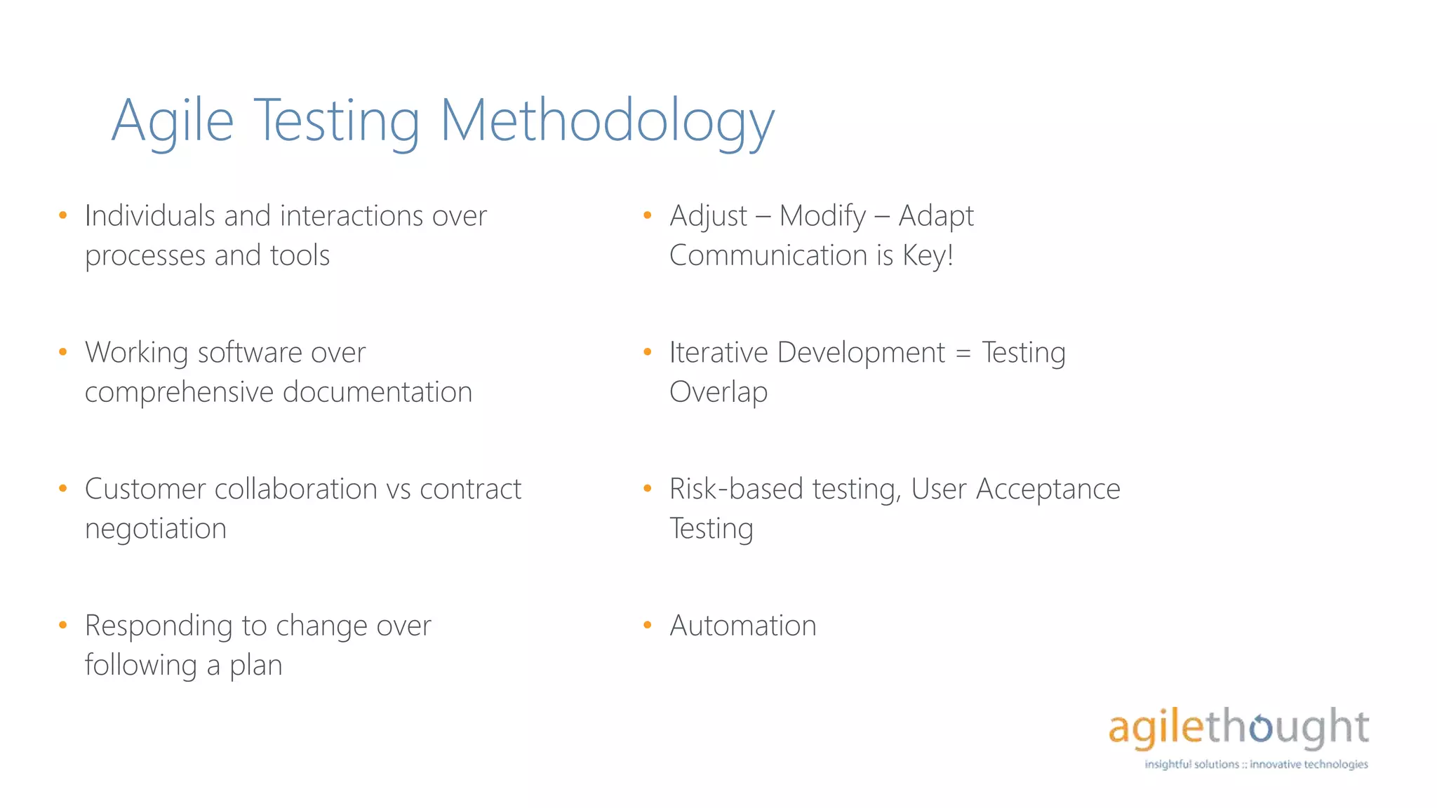 Adventures in Agile Testing | PPT