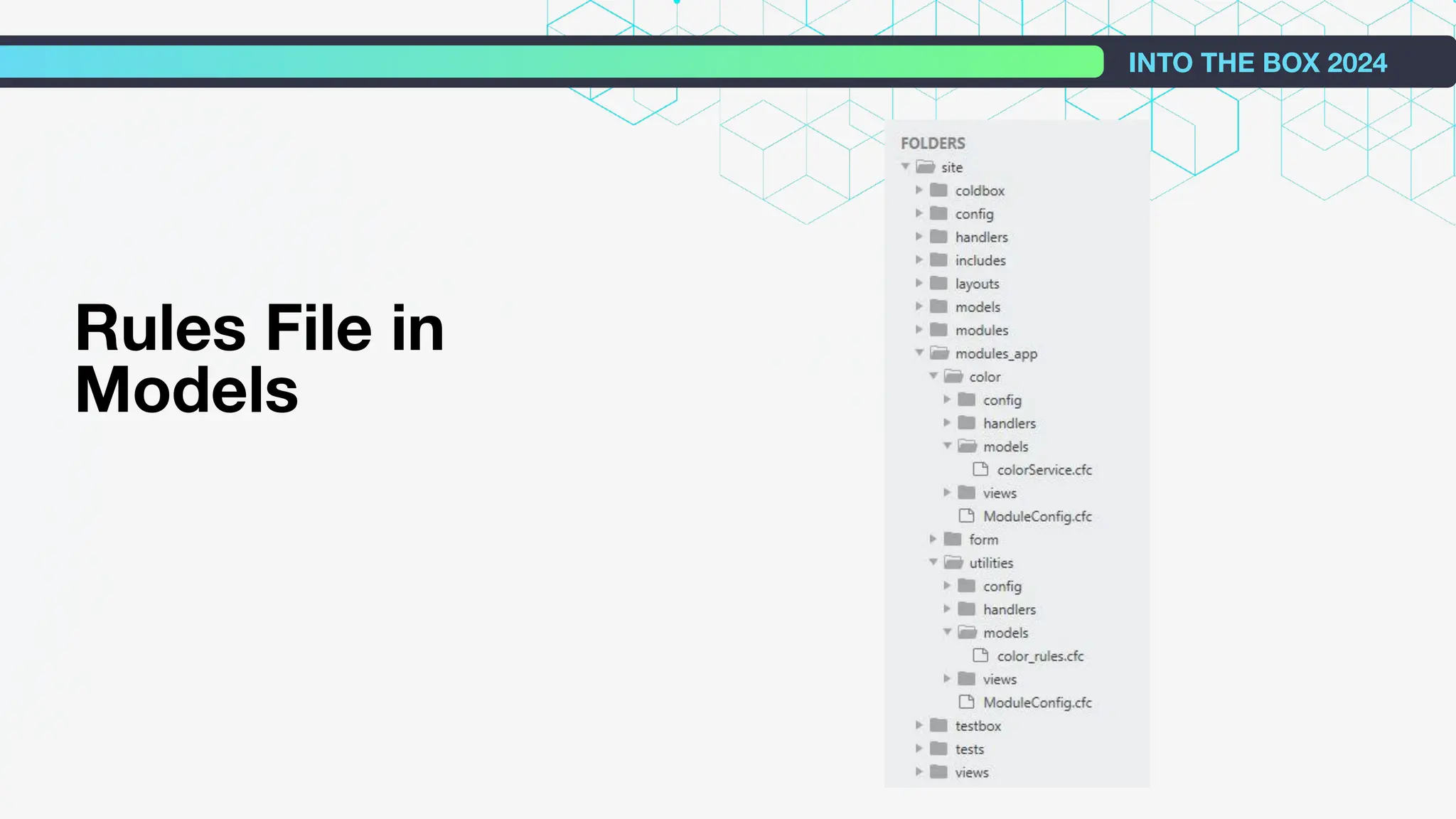 Rules File in
Models
INTO THE BOX 2024
 