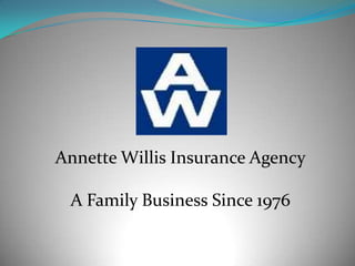 Annette Willis Insurance Agency A Family Business Since 1976 