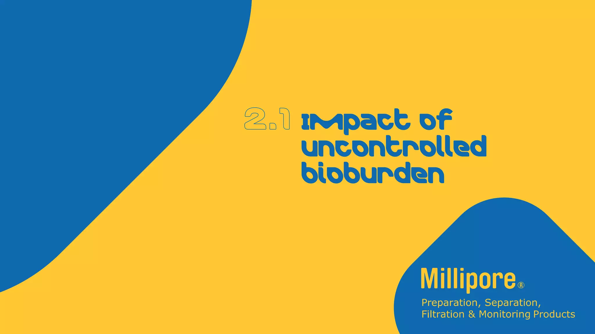Impact of
uncontrolled
bioburden
 